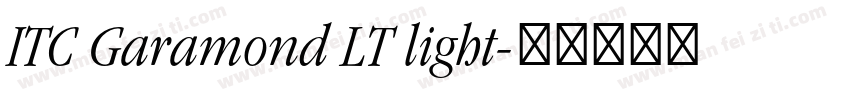 ITC Garamond LT light字体转换